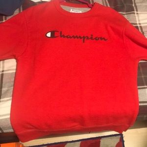 Red Champion crew neck